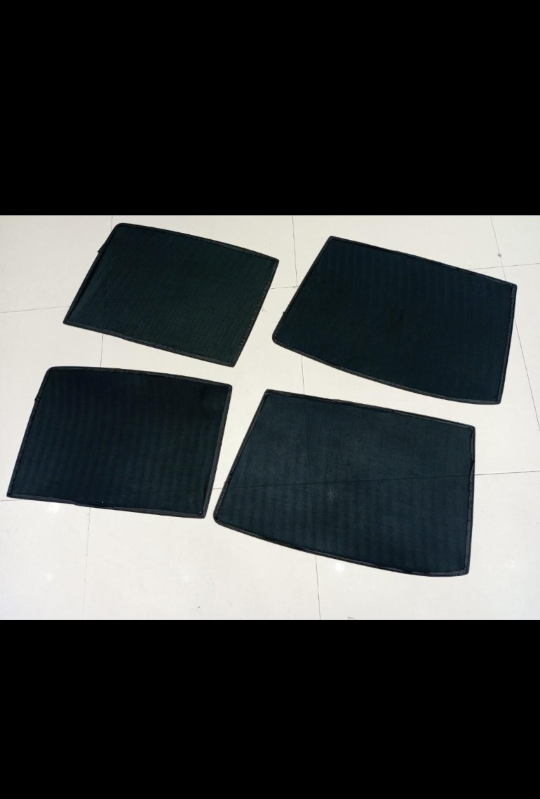 Set of black folding fix car window sun curtains